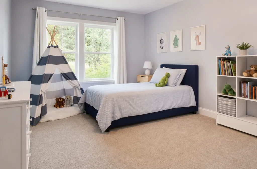 Детская: ковёр с краской до и после — после