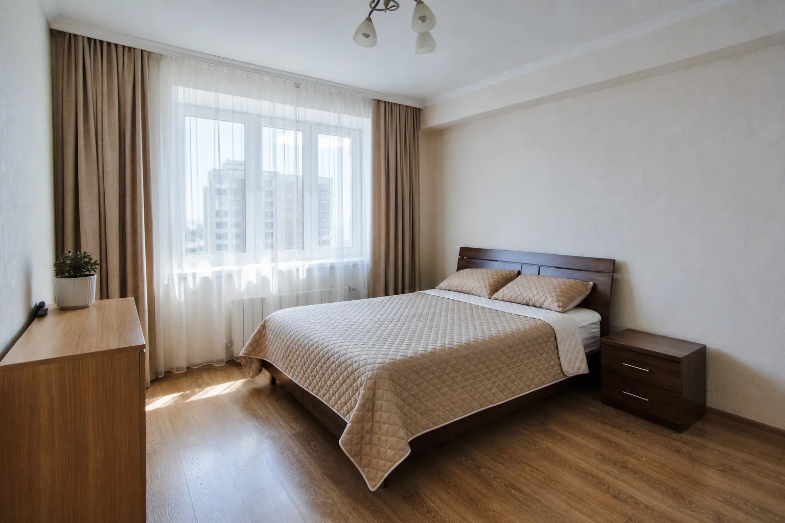 Bedroom after illness in a three-bedroom apartment — after
