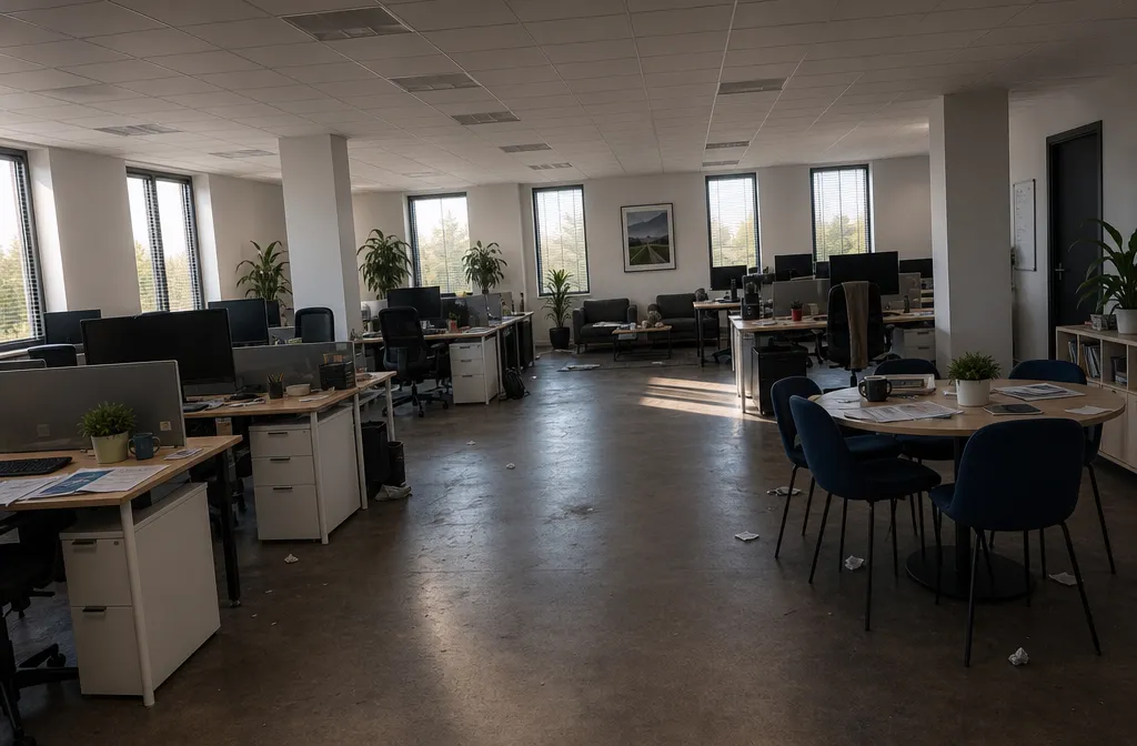 Open space после уборки — до
