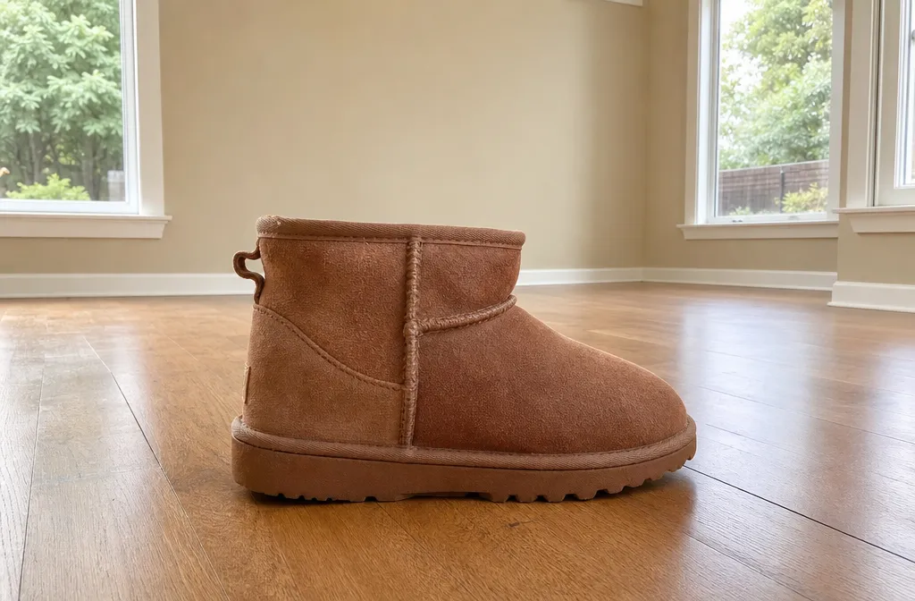 Короткие UGG до и после химчистки — после