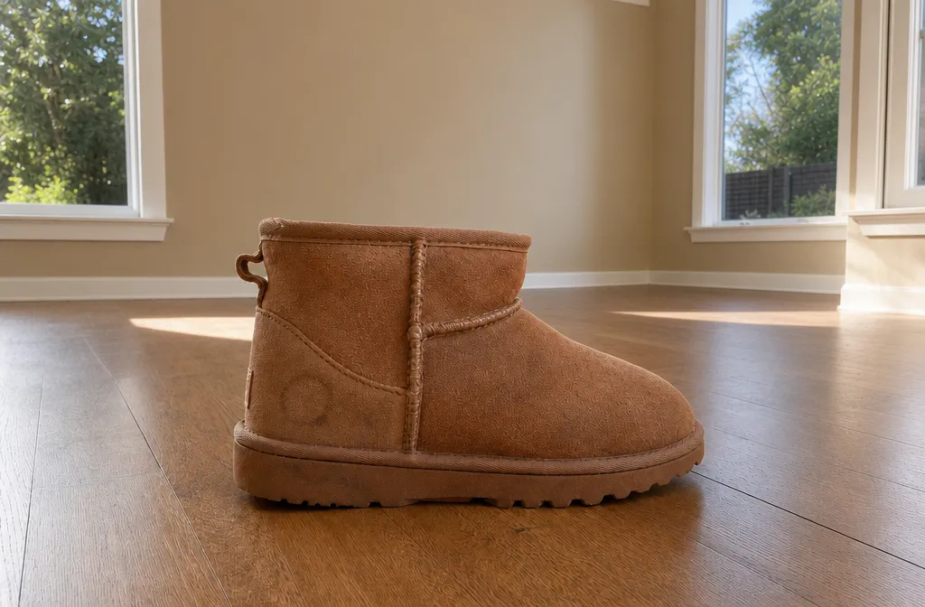 Короткие UGG до и после химчистки — до