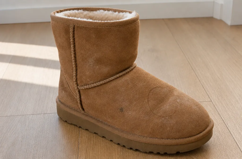 UGG с солью до и после химчистки — до