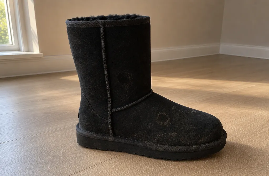 Чёрные UGG до и после химчистки — до