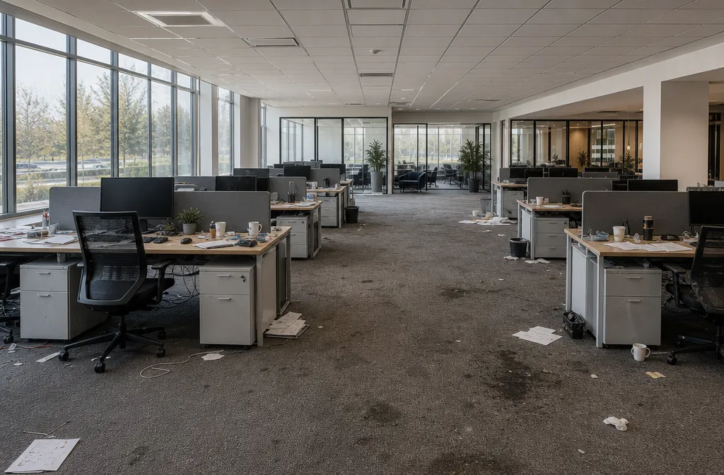 Open space после генеральной уборки — до