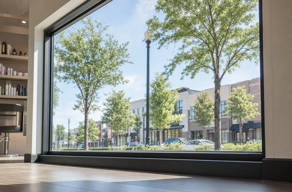 Окно салона после мытья — после