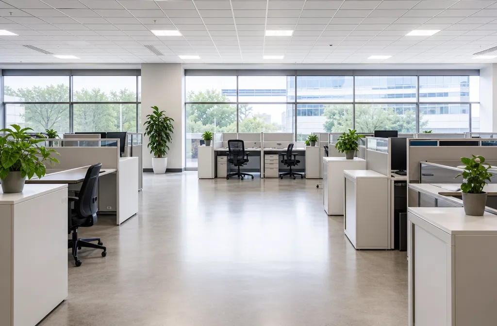 Open space office уборка — после