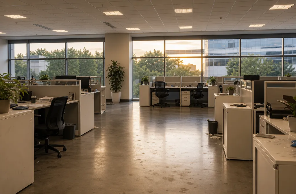 Open space office уборка — до