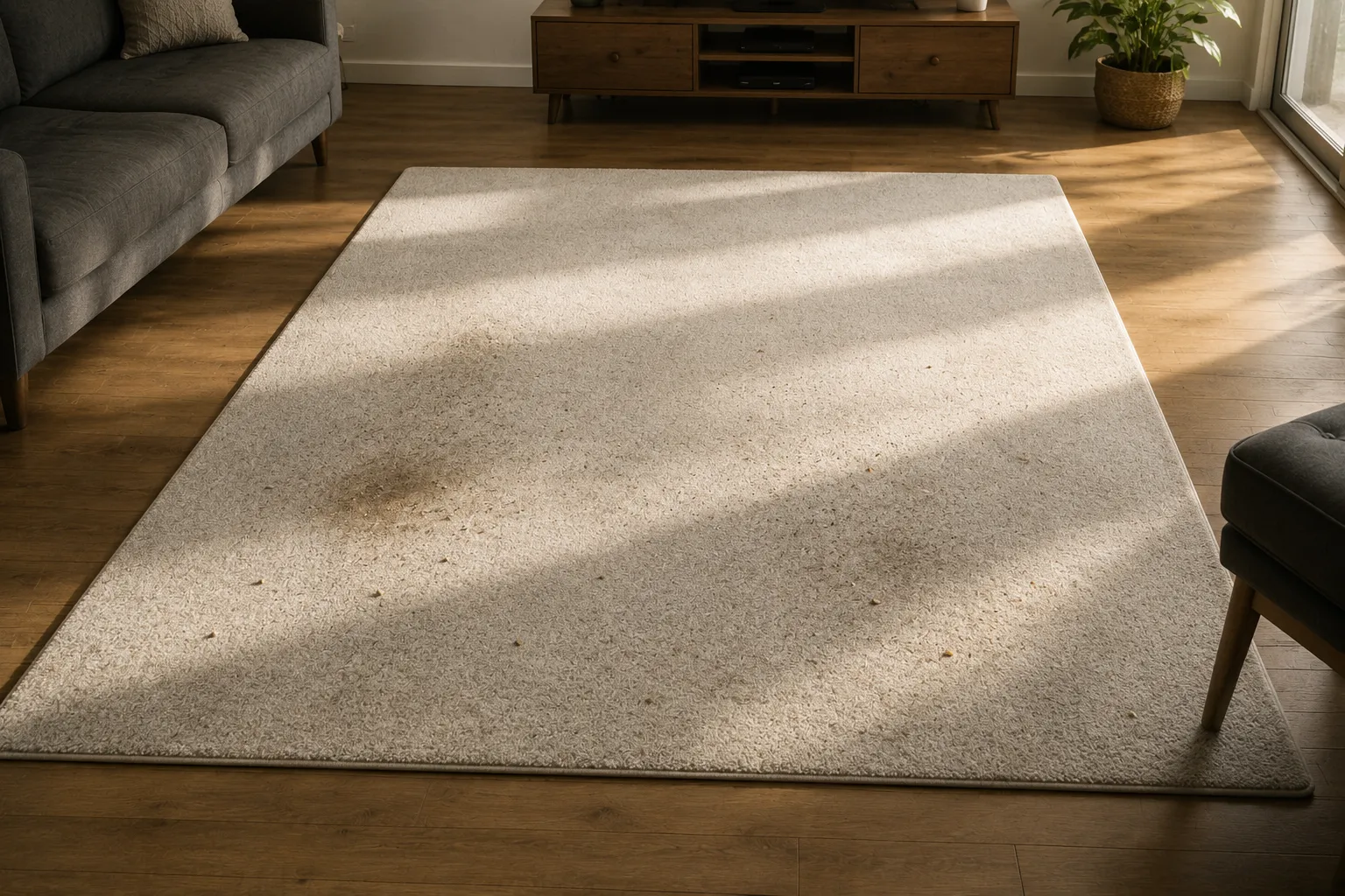 Ковёр с органическими веществами — до