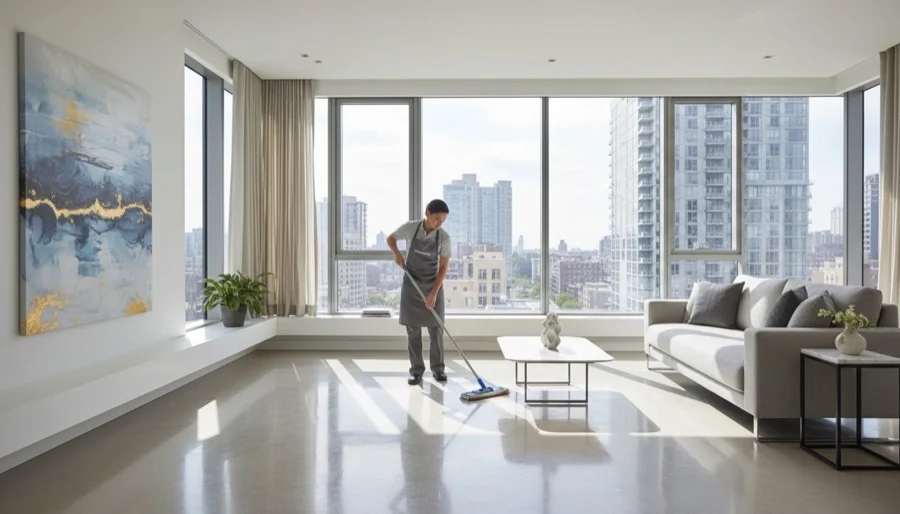 Supportive apartment cleaning